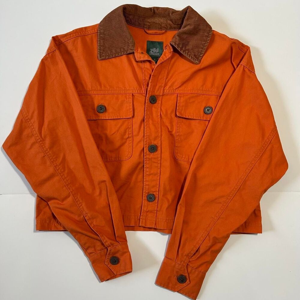 Wild-fable Women's Orange and Brown Jacket
